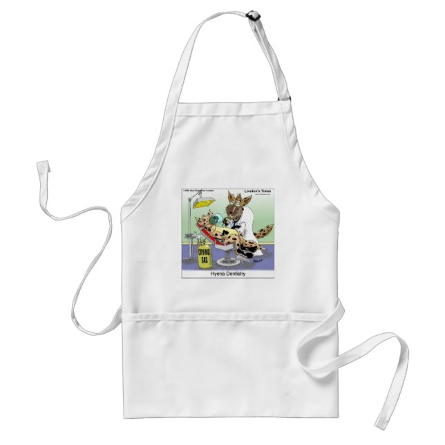 Hyena Dentistry Gifts Tees Mugs Cards Etc Adult Apron (Front)