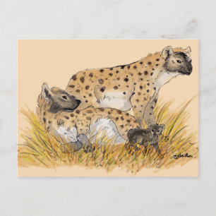 Hyena Family Postcard