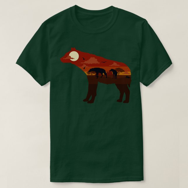 Hyena Hyenas Africa Desert Savanna Illustration  T-Shirt (Design Front)