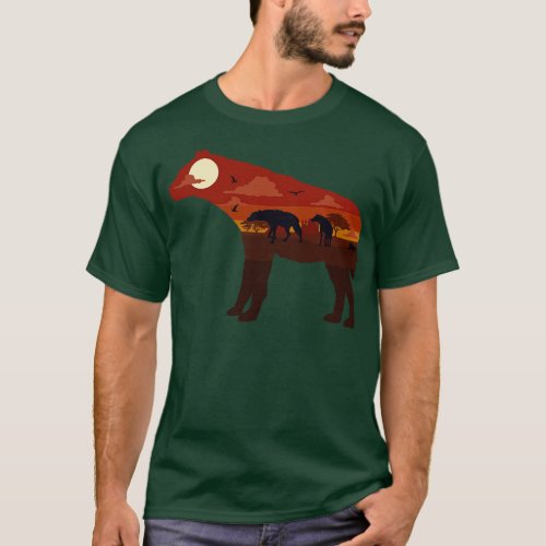 Hyena Hyenas Africa Desert Savanna Illustration  T_Shirt