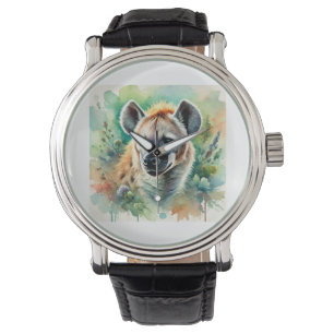 Hyena in the Sunlight 160924AREF103 - Watercolor Watch