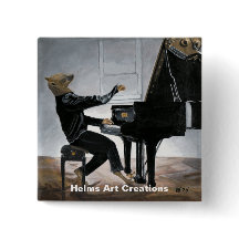 Hyena Piano Music Player Fantasy Art Buttons