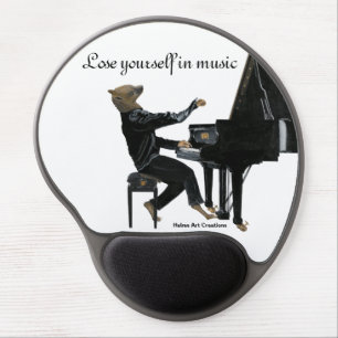 Hyena Piano Music Player Fantasy Art Gel Mouse Pad
