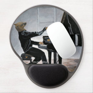 Hyena Piano Music Player Fantasy Art Gel Mousepad