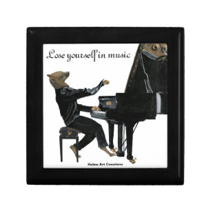 Hyena Piano Music Player Fantasy Art Jewelry Box