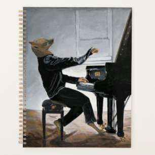 Hyena Piano Music Player Fantasy Art Planner