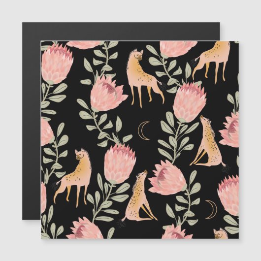 Hyena & Protea: Dark Vintage Pattern (Front/Back)