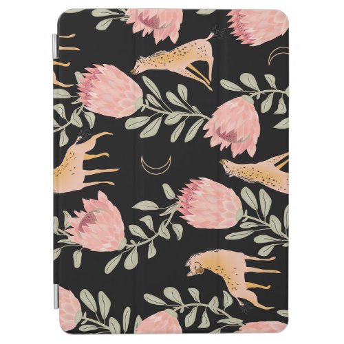 Hyena  Protea Dark Vintage Pattern iPad Air Cover