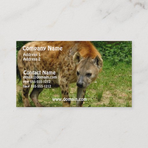 Customizable Hyena Prowl Business Card
