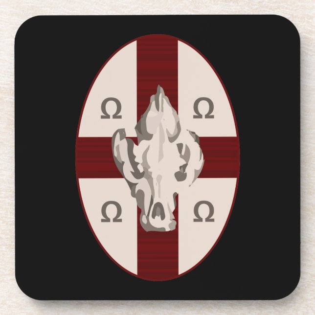 Hyena Shield Beverage Coaster (Front)