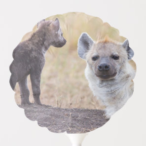 Hyena with young one balloon