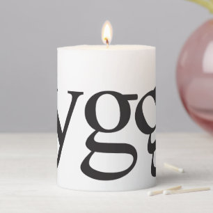 Hygge Black and White Pillar Candle