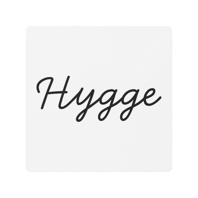 Hygge Black Elegant Metal Print (Front)
