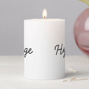 Hygge Black Elegant Pillar Candle