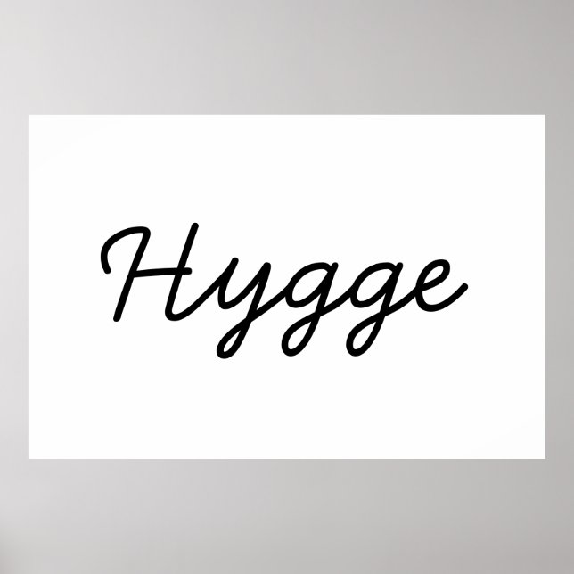 Hygge Black Elegant Poster (Front)