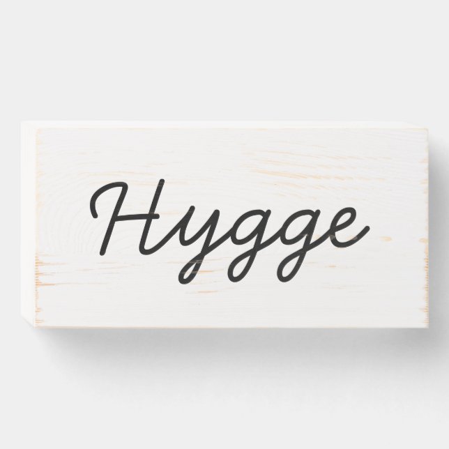 Hygge Black Elegant Wooden Box Sign (Front Horizontal)
