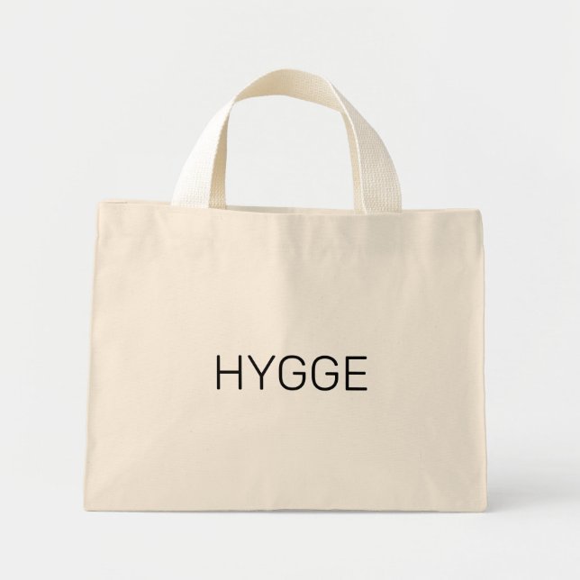 Hygge Black Mini Tote Bag (Front)