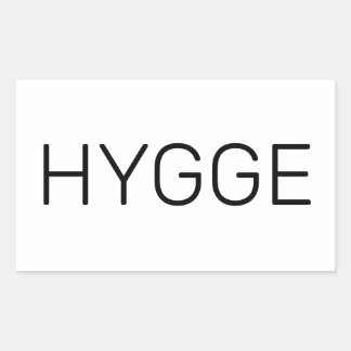 Hygge Black Rectangular Sticker