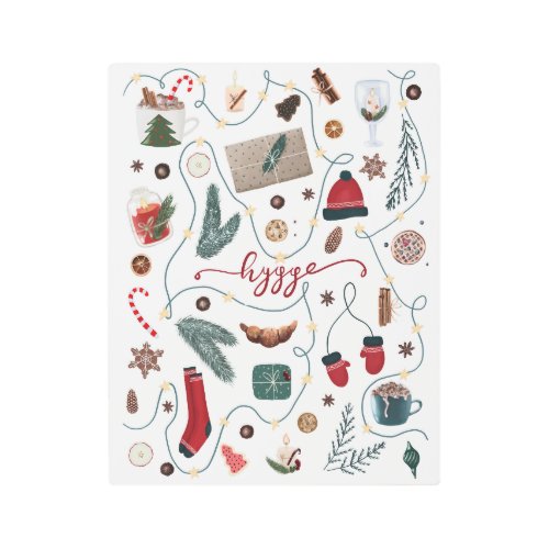 Hygge Christmas Collection Metal Print