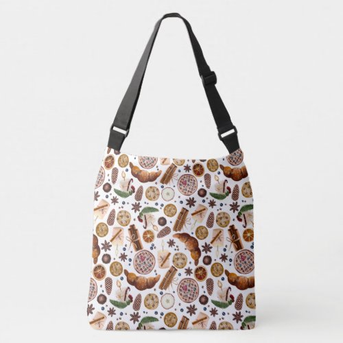 Hygge Christmas Cookie Pattern Crossbody Bag