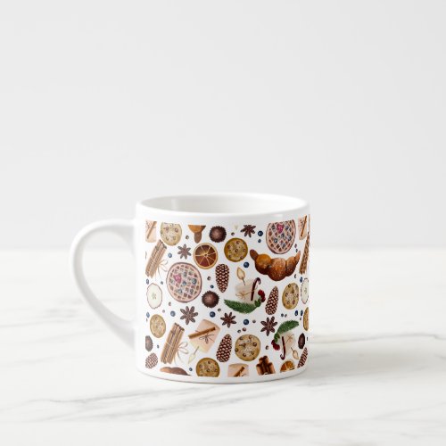 Hygge Christmas Cookie Pattern Espresso Cup