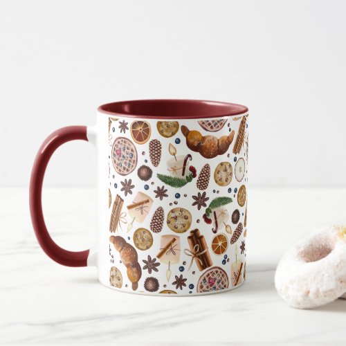 Hygge Christmas Cookie Pattern Mug