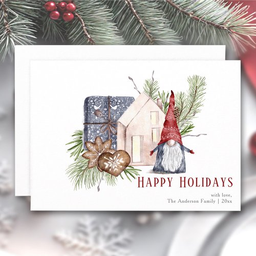 Hygge Christmas Cute Gnome Nordic Holidays Card