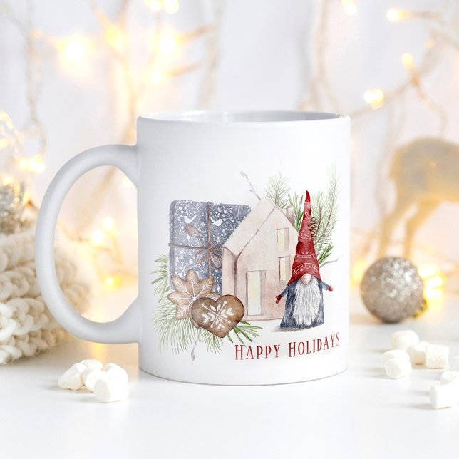 Hygge Christmas Cute Gnome Nordic Holidays Coffee Mug (Hygge Christmas Cute Gnome Nordic Holidays Coffee Mug)