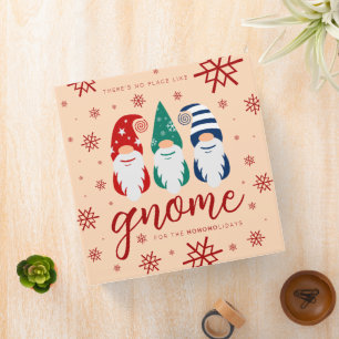 Hygge Christmas Gnome for the Holidays Snowflakes 3 Ring Binder