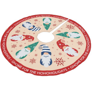 Hygge Christmas Gnome for the Holidays Snowflakes Brushed Polyester Tree Skirt