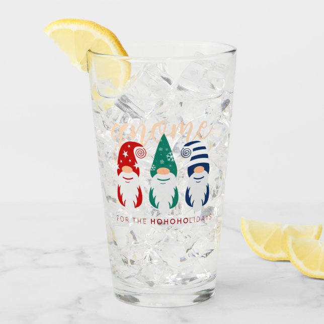 Hygge Christmas Gnome for the Holidays Snowflakes Glass (Front Ice)