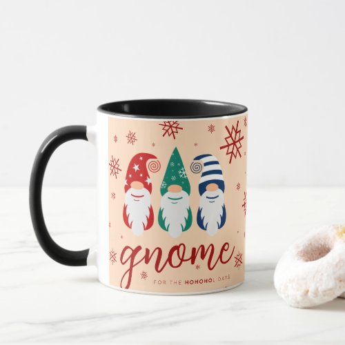 Hygge Christmas Gnome for the Holidays Snowflakes Mug