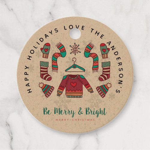Hygge Christmas Ugly Sweater Festive Fun Gift Tags