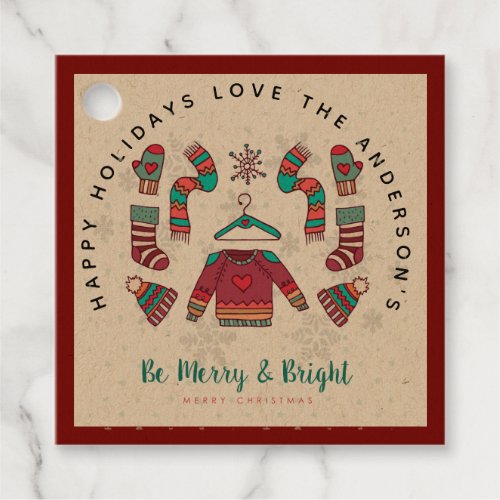 Hygge Christmas Ugly Sweater Festive Fun Gift Tags