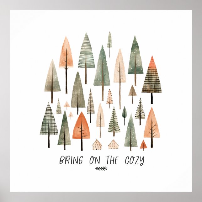 Hygge: Colorful Trees, Cozy Moments Poster (Front)