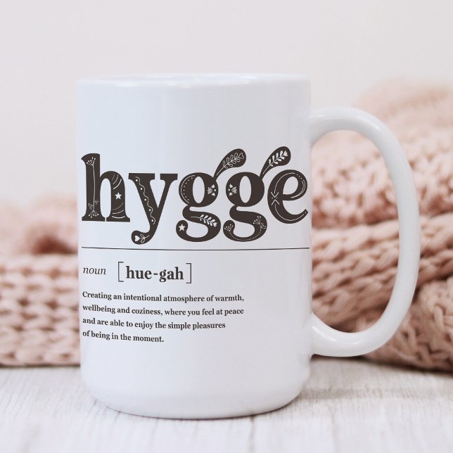 Hygge Definition Danish Quote Cozy Season Coffee Mug (Hygge Definition Mug, Danish Quote meaning, comfort & cozy sweater weather togetherness season)
