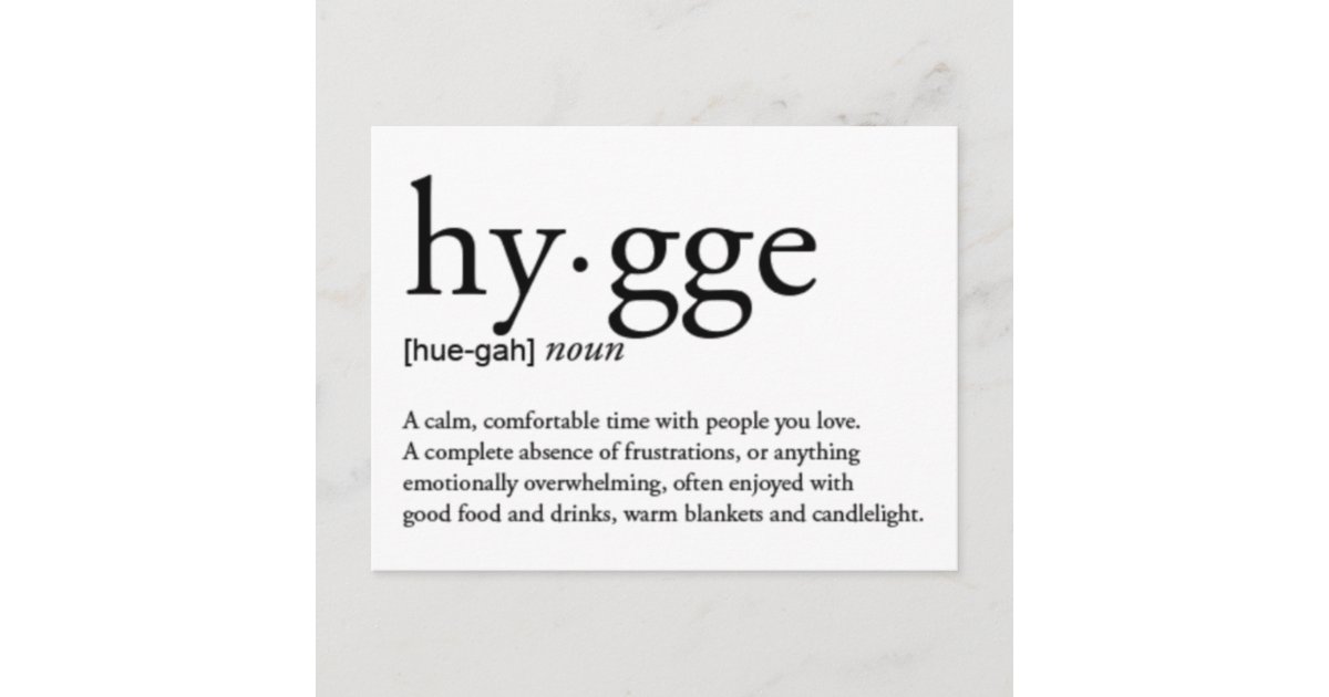 Hygge Definition Postcard