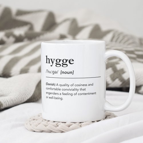 Hygge definition scandinavian cozy season coffee mug