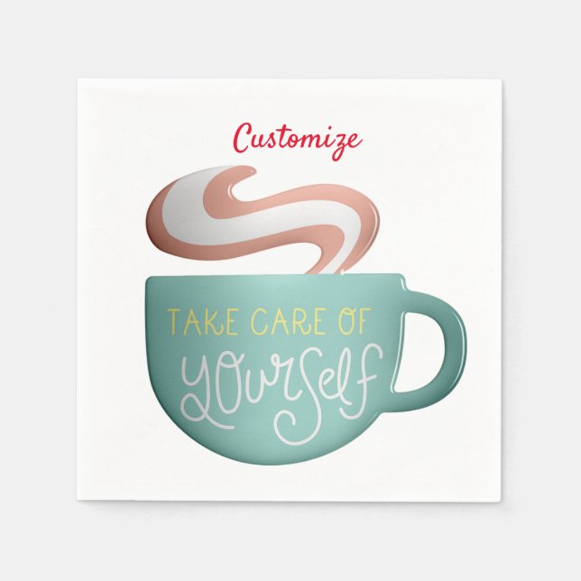 Hygge Drink Self-Care Thunder_Cove  Napkins (Front)