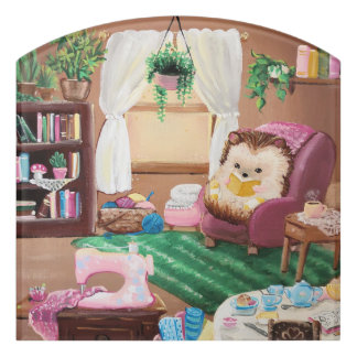 Hygge Hedgehog Door Sign