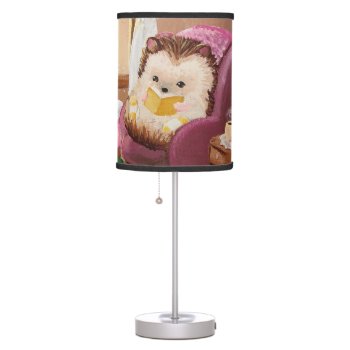 Hygge Hedgehog Table Lamp by CreativeClutter at Zazzle