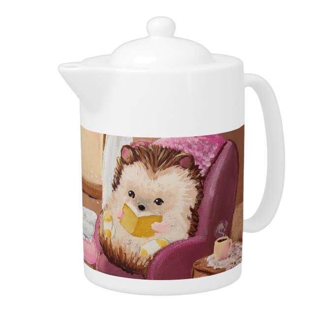 Hygge Hedgehog Teapot (Right)