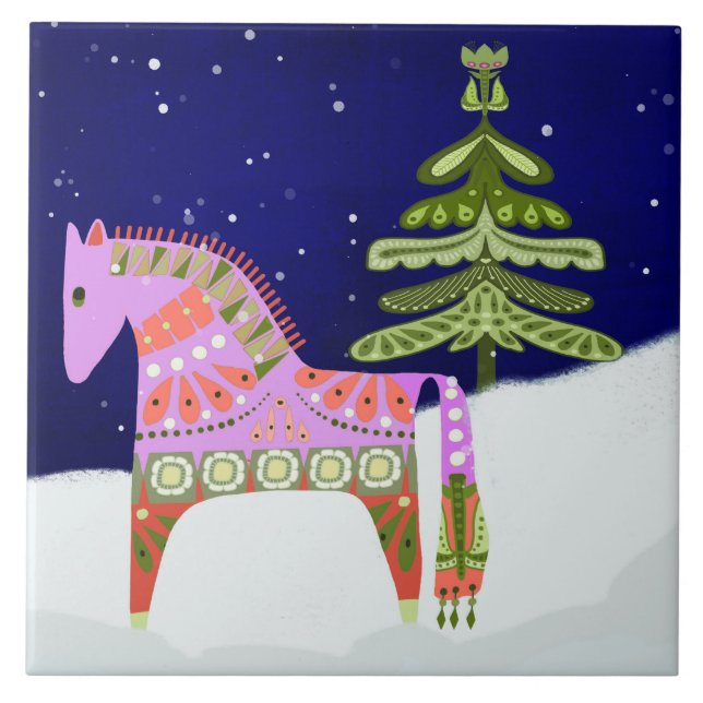 Hygge Horse and Tree Trivet (Front)