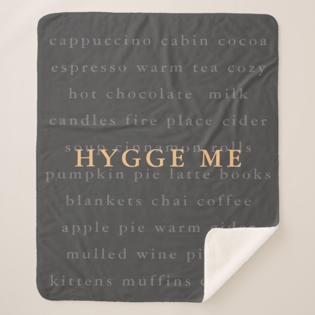 Hygge me cozy sherpa blanket for warm winters (Front)