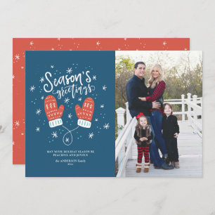 Hygge Mittens Christmas Holiday Flat Card