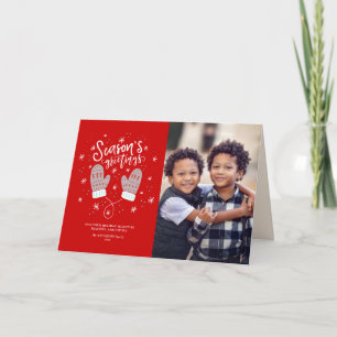 Hygge Mittens Christmas Holiday Folded Card