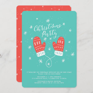 Hygge Mittens Christmas Holiday Party Invitation