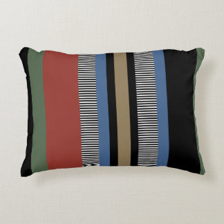 Hygge Multicolored Stripes Scandinavian Inspired Accent Pillow
