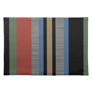 Hygge Multicolored Stripes Scandinavian Inspired Cloth Placemat