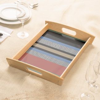 Hygge Multicolored Stripes Scandinavian Inspired Serving Tray